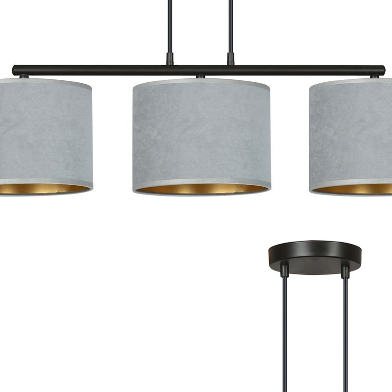Emibig Lighting Taklampa HILDE 3 BL GRÃ…
