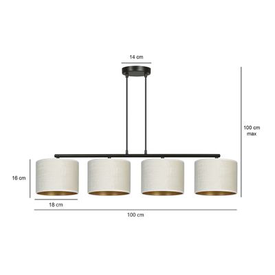 Emibig Lighting Taklampa HILDE 4 BL VIT