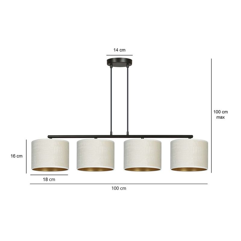 Emibig Lighting Taklampa HILDE 4 BL VIT