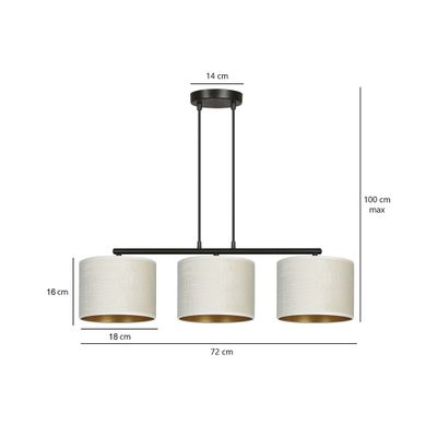 Emibig Lighting Taklampa HILDE 3 BL VIT