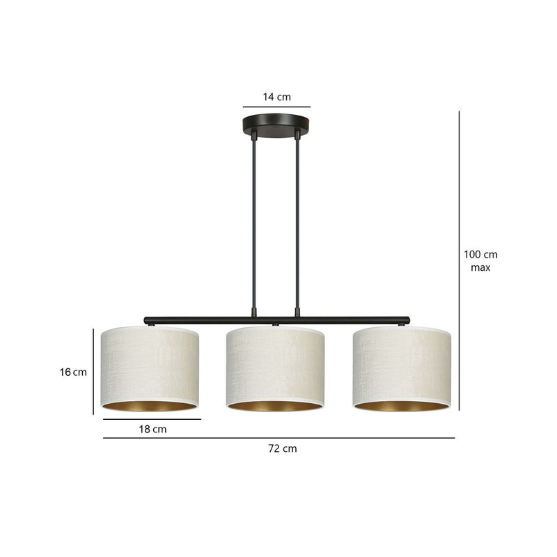 Emibig Lighting Taklampa HILDE 3 BL VIT