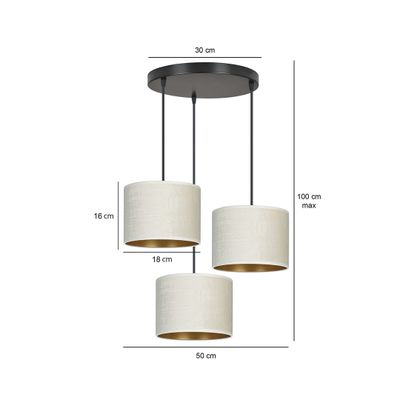 Emibig Lighting Taklampa HILDE 3 BL PREMIUM VIT