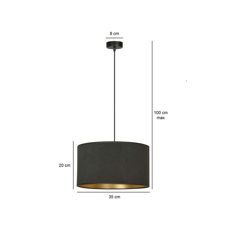 Emibig Lighting Taklampa HILDE 1 BL SVART
