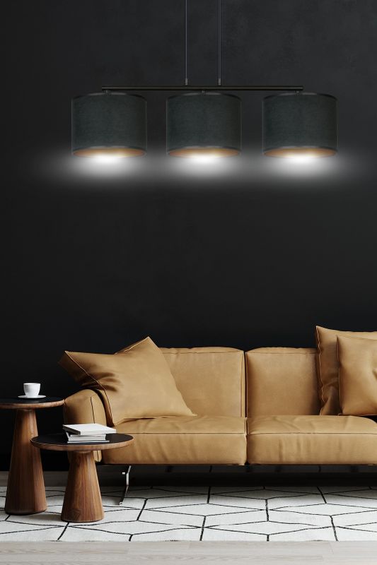 Emibig Lighting Taklampa HILDE 3 BL SVART