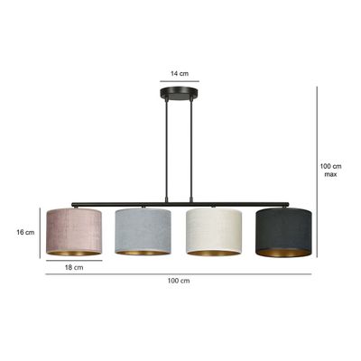 Emibig Lighting Taklampa HILDE 4 BL MIX