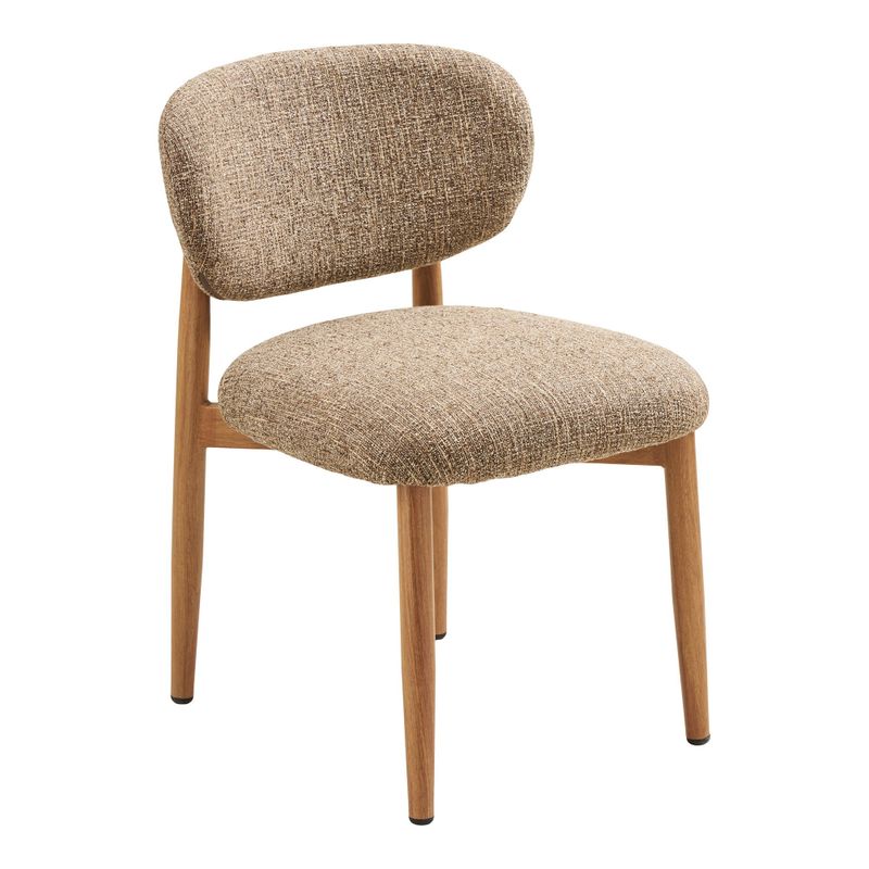 House Nordic Isola Matstol - Mörkbrun, träliknande ben, natur 2-pack