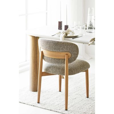 House Nordic Isola Matstol - Mörkbrun, träliknande ben, natur 2-pack