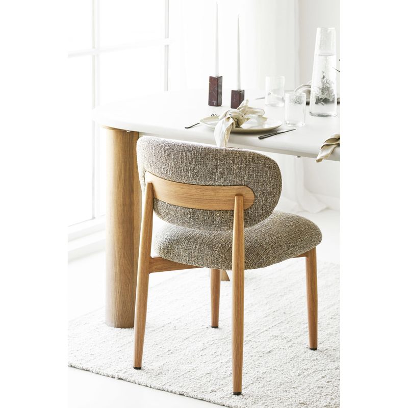 House Nordic Isola Matstol - Mörkbrun, träliknande ben, natur 2-pack