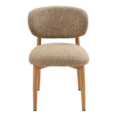 House Nordic Isola Matstol - Mörkbrun, träliknande ben, natur 2-pack
