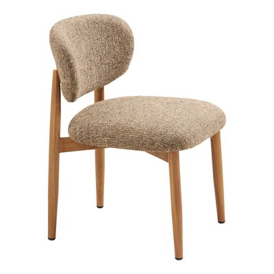 House Nordic Isola Matstol - Mörkbrun, träliknande ben, natur 2-pack