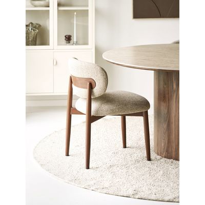 House Nordic Isola Matstol - Ljusbrun, träliknande ben, mörkbrun 2-pack