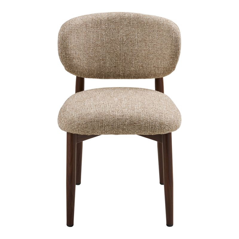 House Nordic Isola Matstol - Ljusbrun, träliknande ben, mörkbrun 2-pack