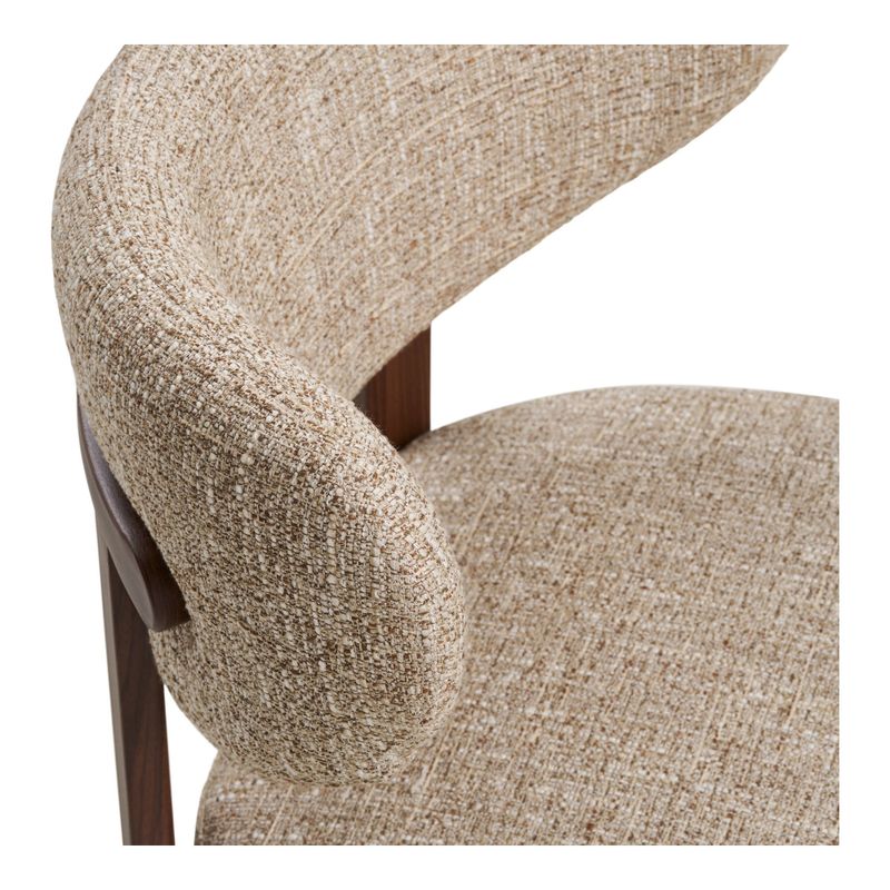 House Nordic Recco Matstol - Ljusbrun, träliknande ben, mörkbrun 2-pack