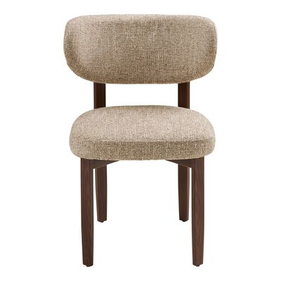 House Nordic Recco Matstol - Ljusbrun, träliknande ben, mörkbrun 2-pack