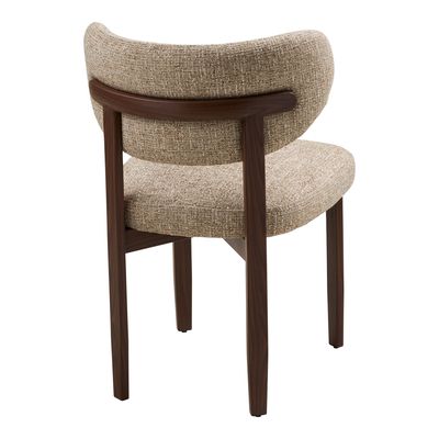 House Nordic Recco Matstol - Ljusbrun, träliknande ben, mörkbrun 2-pack