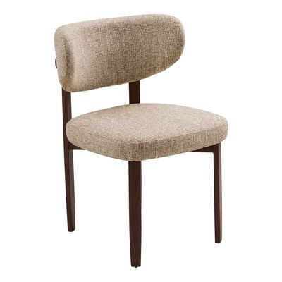 House Nordic Recco Matstol - Ljusbrun, träliknande ben, mörkbrun 2-pack