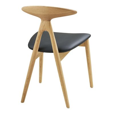 House Nordic Lanuza Matstol - Ek/PU, natur/svart