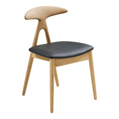 House Nordic Lanuza Matstol - Ek/PU, natur/svart