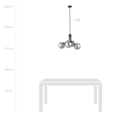 Emibig Lighting Taklampa NOVA 4 SVART/GRAFIT