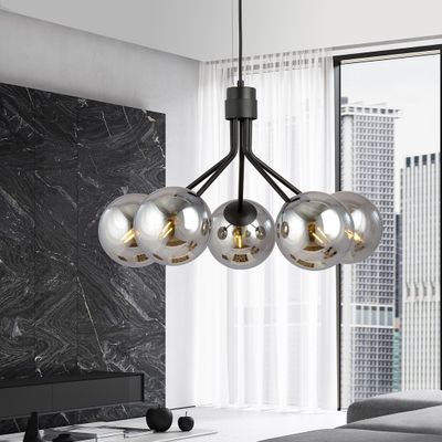 Emibig Lighting Taklampa NOVA 5 SVART/GRAFIT