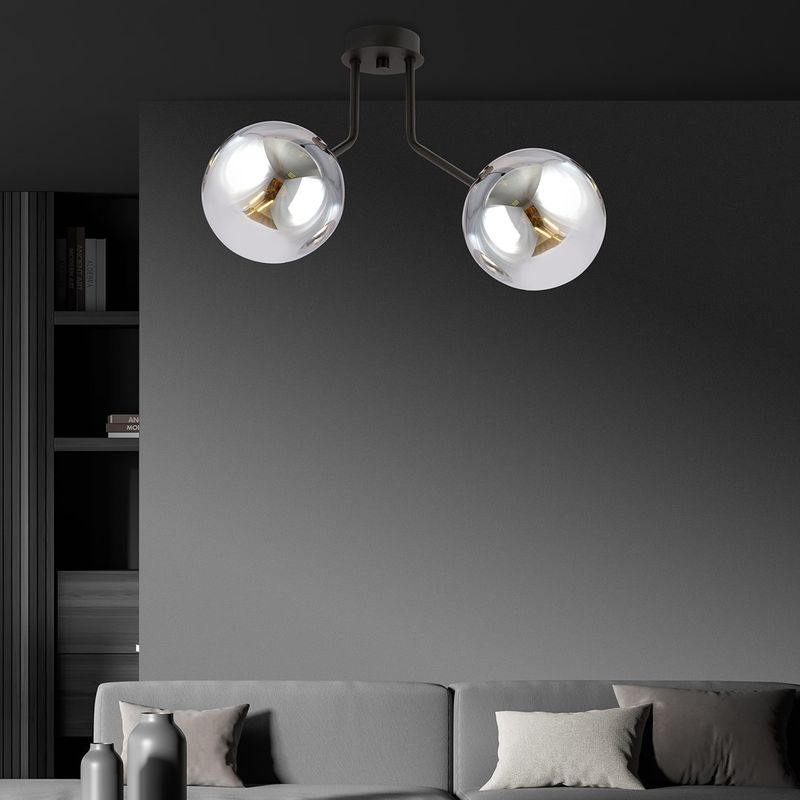 Emibig Lighting Taklampa NOVA 2 SVART/GRAFIT