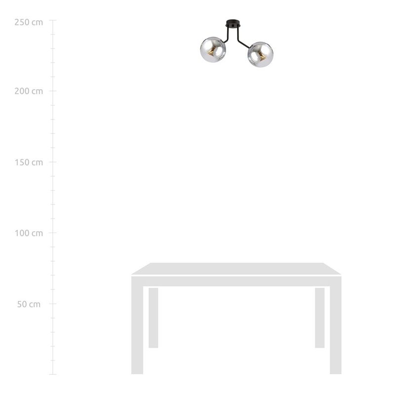 Emibig Lighting Taklampa NOVA 2 SVART/GRAFIT