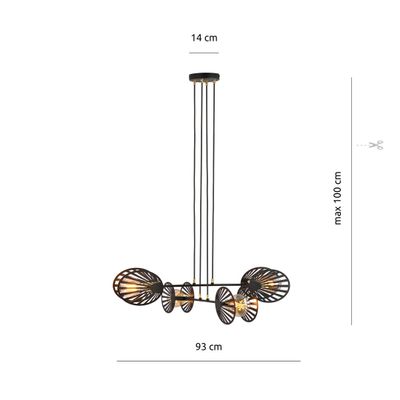 Emibig Lighting Taklampa PLAYA 4 SVART