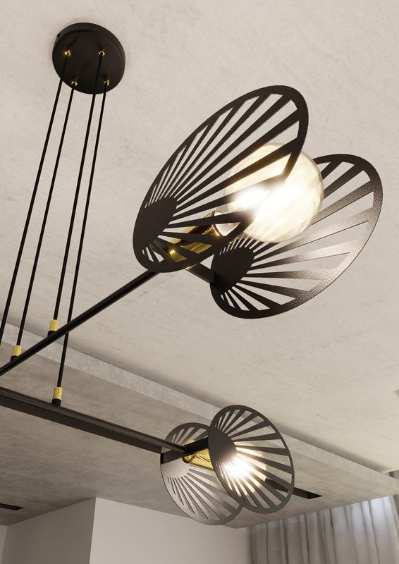 Emibig Lighting Taklampa PLAYA 4 SVART