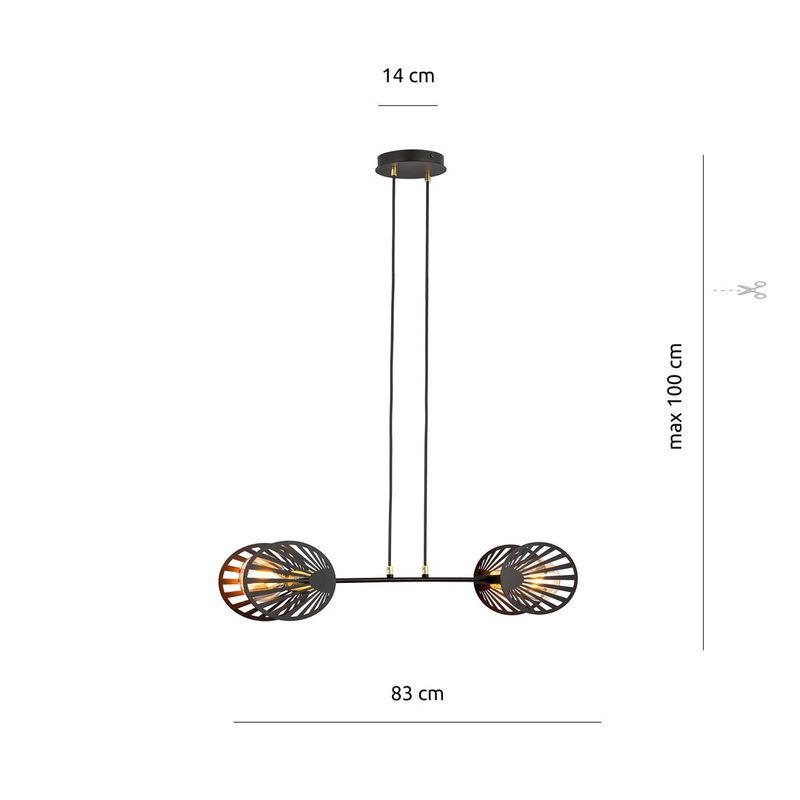 Emibig Lighting Taklampa PLAYA 2 SVART