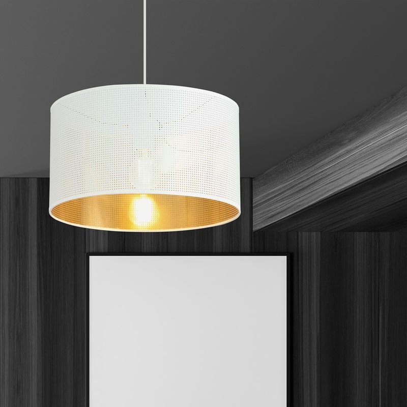 Emibig Lighting Taklampa ASTON 1 VIT/GULD