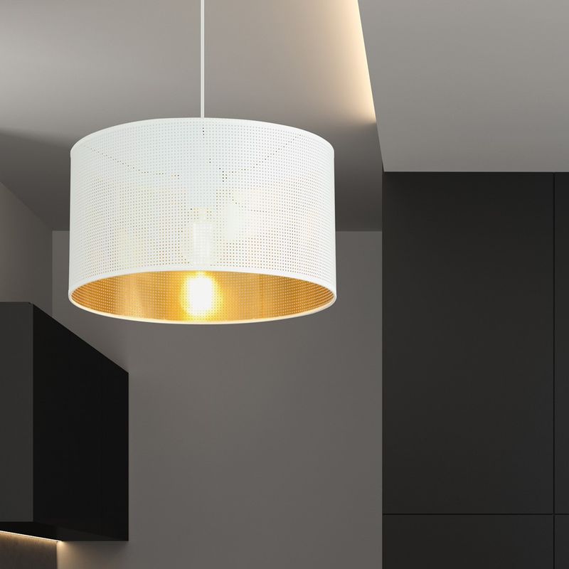 Emibig Lighting Taklampa ASTON 1 VIT/GULD