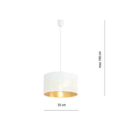 Emibig Lighting Taklampa ASTON 1 VIT/GULD