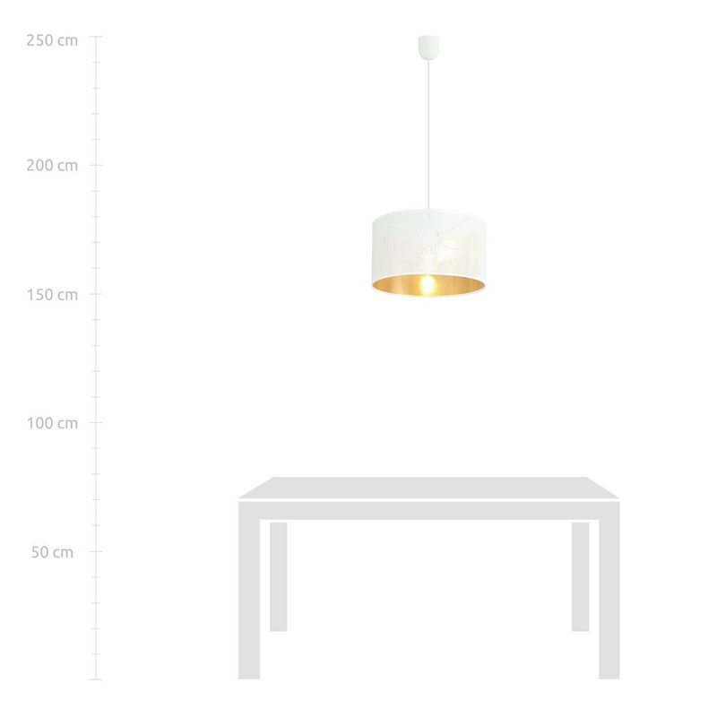 Emibig Lighting Taklampa ASTON 1 VIT/GULD