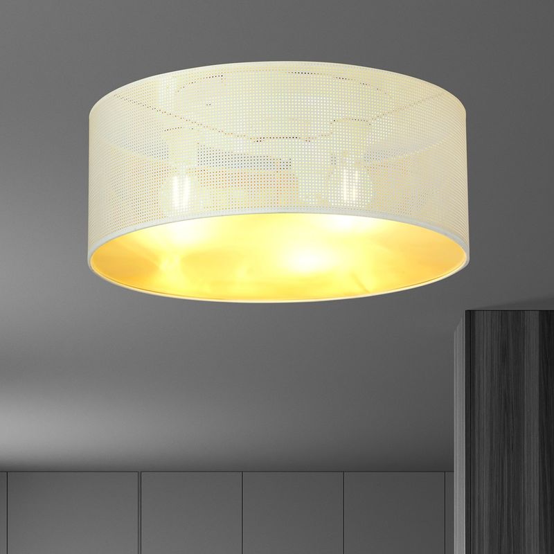 Emibig Lighting Taklampa ASTON 3 VIT/GULD
