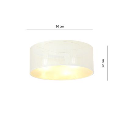 Emibig Lighting Taklampa ASTON 3 VIT/GULD