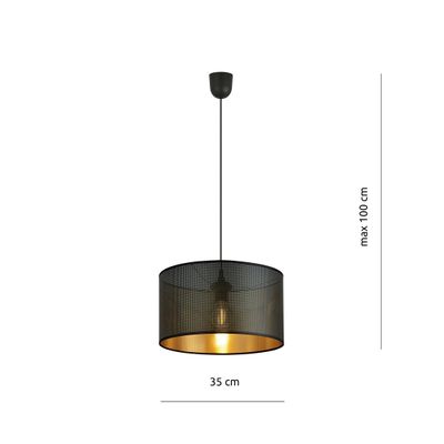 Emibig Lighting Taklampa ASTON 1 SVART/GULD