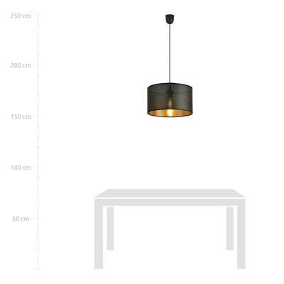 Emibig Lighting Taklampa ASTON 1 SVART/GULD