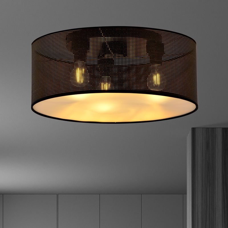 Emibig Lighting Taklampa ASTON 3 SVART/GULD