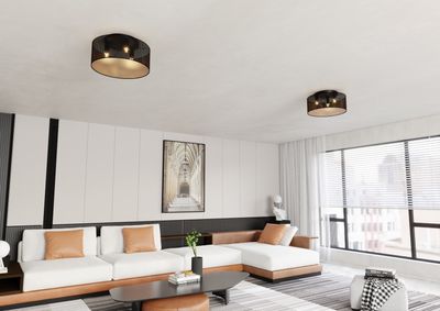 Emibig Lighting Taklampa ASTON 3 SVART/GULD