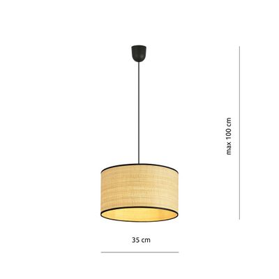 Emibig Lighting Taklampa ASTON 1 RATTAN