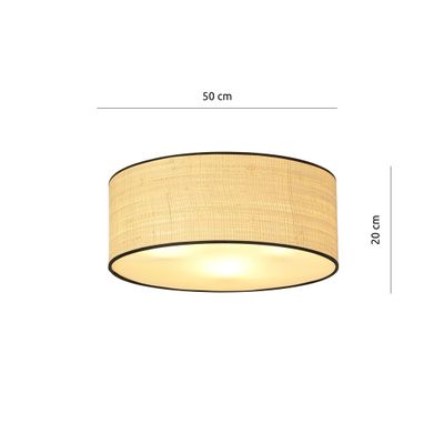 Emibig Lighting Taklampa ASTON 3 RATTAN