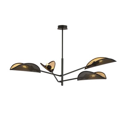 Emibig Lighting Taklampa VENE 4 SVART/GULD