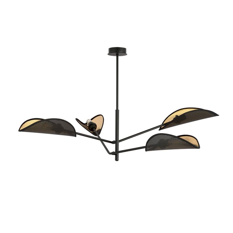 Emibig Lighting Taklampa VENE 4 SVART/GULD