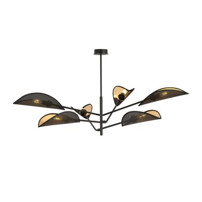 Emibig Lighting Taklampa VENE 6 SVART/GULD