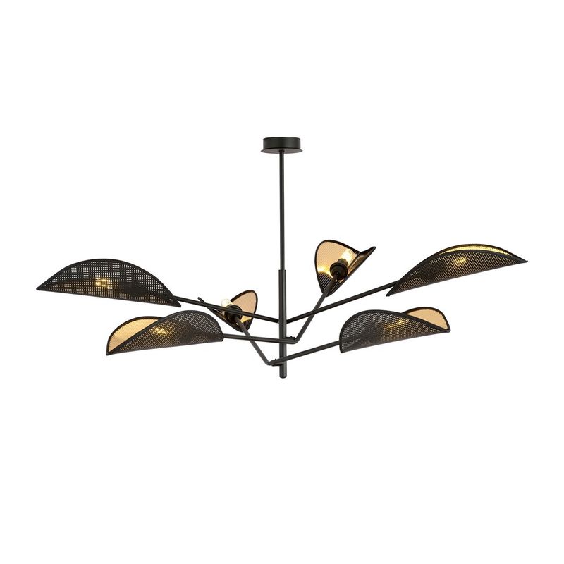 Emibig Lighting Taklampa VENE 6 SVART/GULD