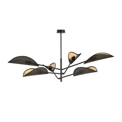 Emibig Lighting Taklampa VENE 6 SVART/GULD