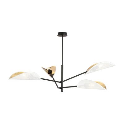 Emibig Lighting Taklampa VENE 4 VIT/GULD
