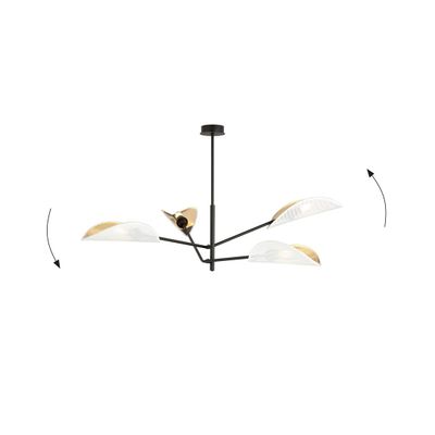 Emibig Lighting Taklampa VENE 4 VIT/GULD