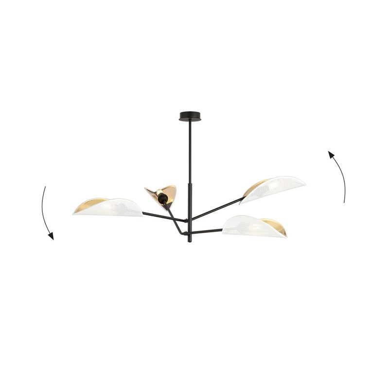 Emibig Lighting Taklampa VENE 4 VIT/GULD
