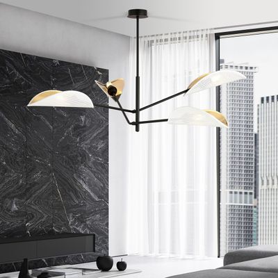 Emibig Lighting Taklampa VENE 4 VIT/GULD